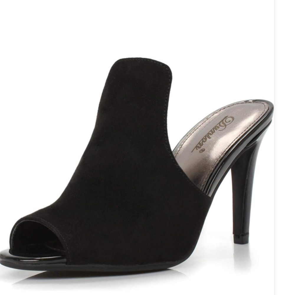 Brand new black slip on heels